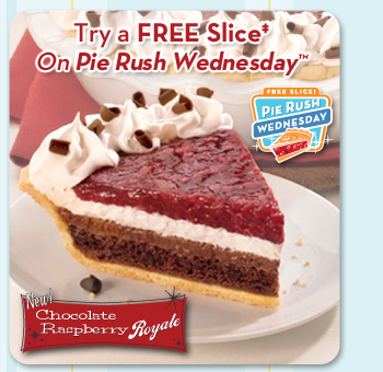 NEW! Chocolate Raspberry Royale - Try it FREE‡ on Pie Rush Wednesday