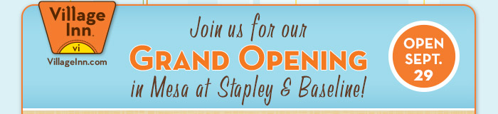 Join us for our Grand Opening in Mesa at Stapley & Baseline on September 29th!